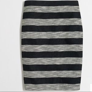 JCrew striped jacquard pencil skirt